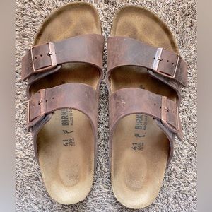 BIRKENSTOCK® Arizona Sandal Oiled Leather Habana Women’s Size 41 US 10 Narrow